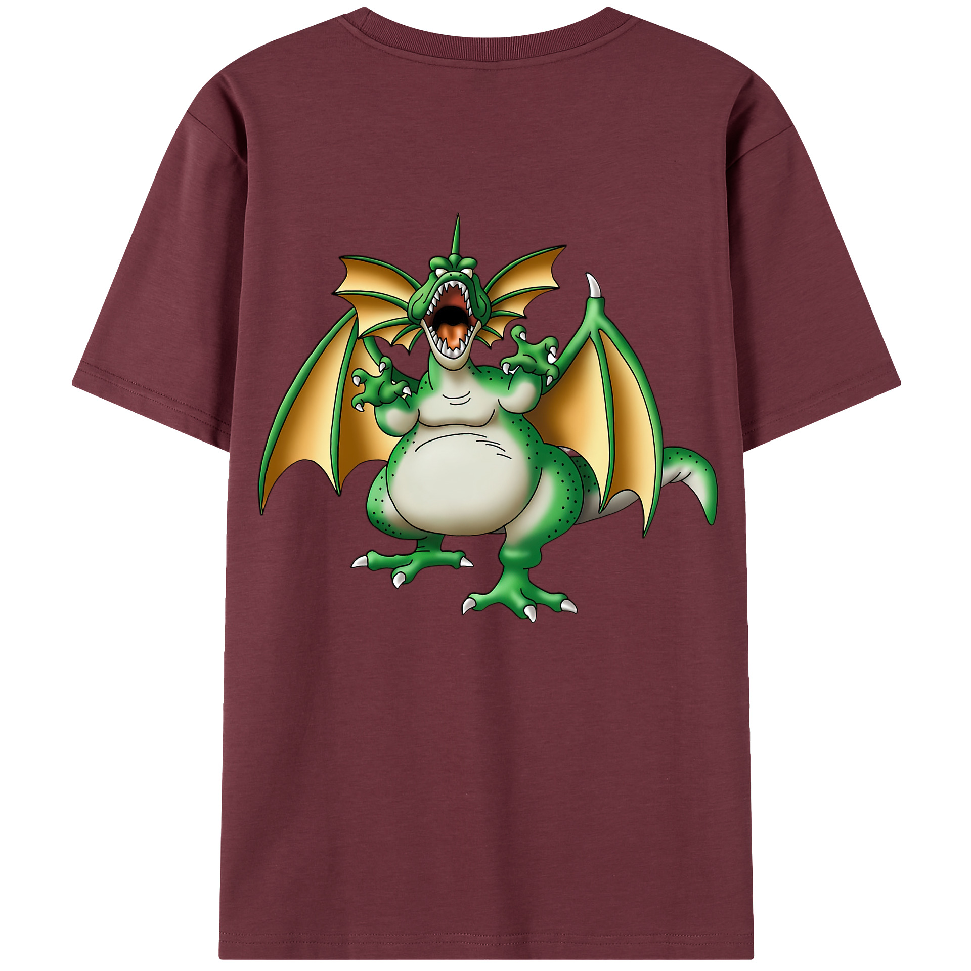 （画像用） ドラゴンクエスト Doragon Kuesuto Dragon Quest 綿100％半袖Tシャツ（背面プリント）